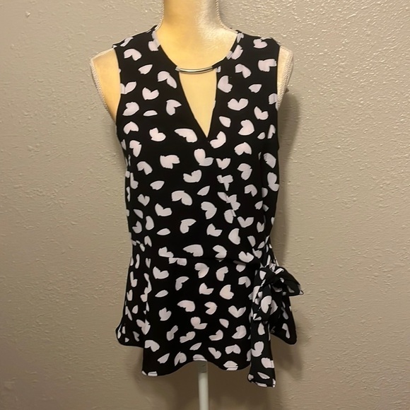Nwt‎ Michael Kors Black And White Blouse Size M - Picture 2 of 7